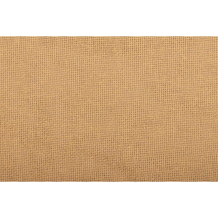 Burlap Natural Fabric Euro Sham w/ Fringed Ruffle 26x26