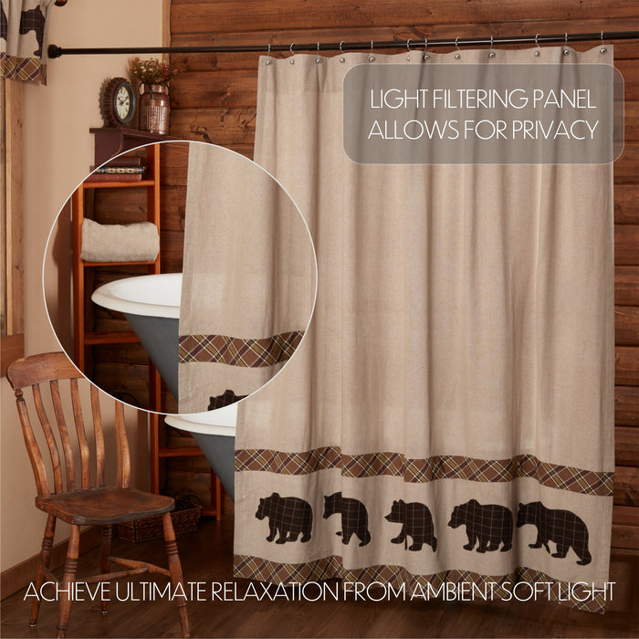 Wyatt Bear Shower Curtain 72x72