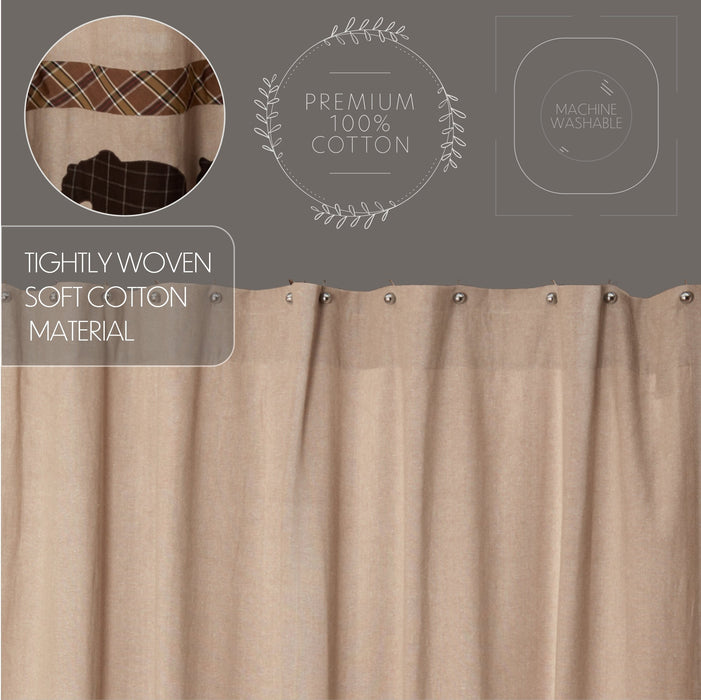 Wyatt Bear Shower Curtain 72x72