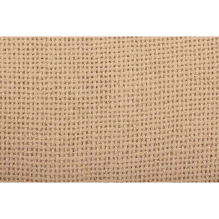 Burlap Vintage Standard Pillow Case w/ Fringed Ruffle Set of 2 21x30