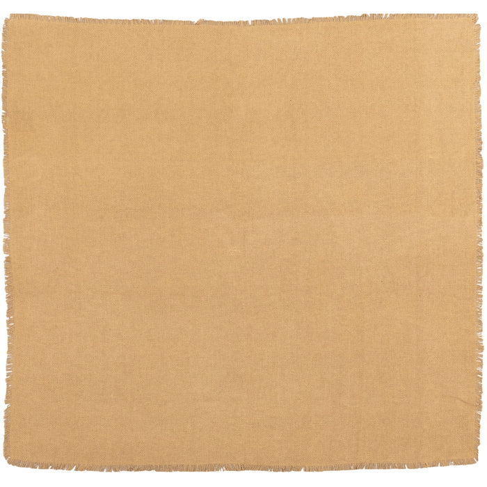 Burlap Natural Table Topper Fringed 40x40