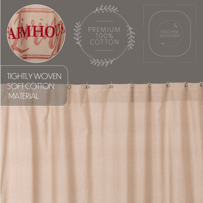 Sawyer Mill Red Farmhouse Living Shower Curtain 72x72