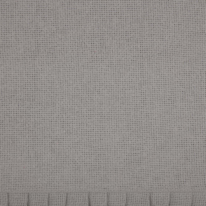 Burlap Dove Grey Standard Sham w/ Fringed Ruffle 21x27