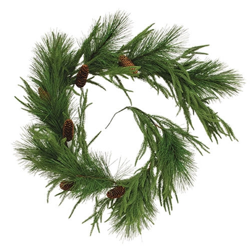 Deluxe Mountain Pine & Cone Garland - 5 Ft