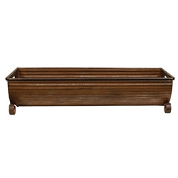 3/Set - Rusty Metal Trough Planters