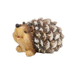 Glittered Resin Pinecone Hedgehog - 4 Asstd.