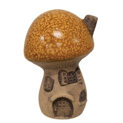 Terracotta Mushroom Fairy House - 3 Asstd.