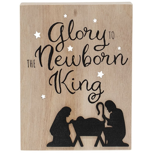 Glory to the Newborn King Box Sign