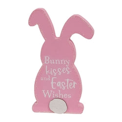 Bunny Kisses/Joy and Chocolate Wooden Bunny Sitter - 2 Asstd.