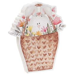 Bunny Basket Chunky Wooden Sitter - 3 Asstd.