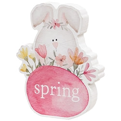 Bunny Basket Chunky Wooden Sitter - 3 Asstd.