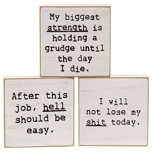 My Biggest Strength Mini Square Block - 3 Asstd.