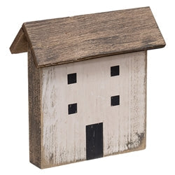 Distressed Gray Wooden Primitive House Sitter - 3 Asstd.