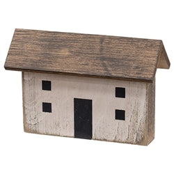 Distressed Gray Wooden Primitive House Sitter - 3 Asstd.