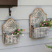 2/Set Rustic Bird Garden Wall Planters