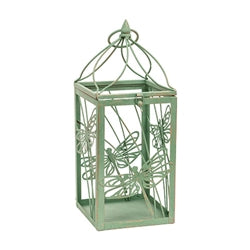 2/Set - Distressed Green Metal Dragonfly Lanterns