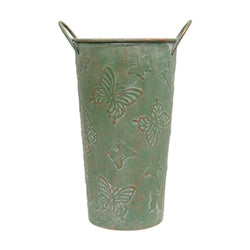 2/Set - Green Copper Finish Butterfly Embossed French Buckets