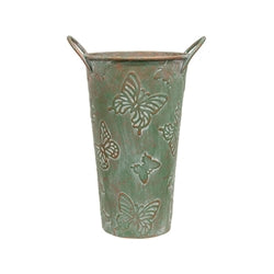 2/Set - Green Copper Finish Butterfly Embossed French Buckets