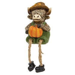 Resin Dangle Leg Harvest Highland Sitter - 2 Asstd.