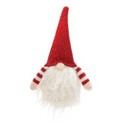 *Red/Grey Santa Gnome Ornament 2 Asstd.