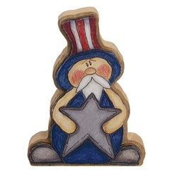 3/Set - Wooden Uncle Sam Doodle Sitters