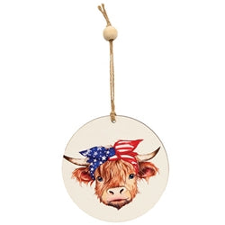 USA Bandana Highland Ornament - 2 Asstd.