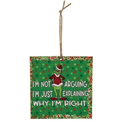 Merry Whatever Grinch Ornament - 4" - 3 Asstd.