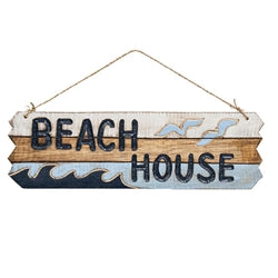 Beach More Worry Less Distressed Wooden Sign 4 Asstd.