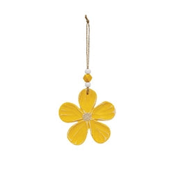 Colorful Wooden Daisy Ornament - 4 Asstd.