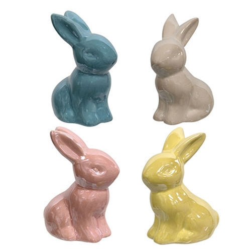 Mini Ceramic Pastel Bunnies - 4 Asstd.