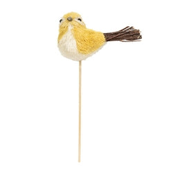 Pastel Sisal Bird w/Twiggy Tail Pick - 9"H - 3 Asstd.