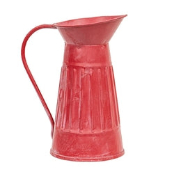 Mini Distressed Ribbed Metal Water Pitcher 4.75"H 4 Asstd.