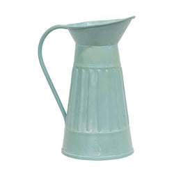 Mini Distressed Ribbed Metal Water Pitcher 4.75"H 4 Asstd.