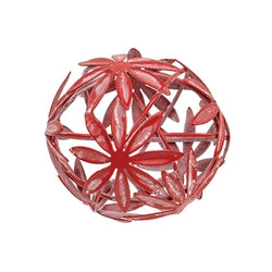 Distressed 4" Metal Dragonfly Butterfly or Daisy Ball 3 Asstd.